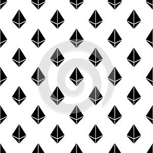 Etherium sign icon in Pattern style