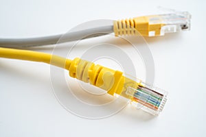 Ethernet cable for connect to wireless router link to internet service provider internet network