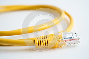 Ethernet cable for connect to wireless router link to internet service provider internet network