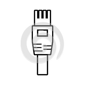 Ethernet cable connector icon on a white background