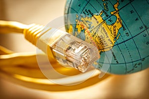 Ethernet cable and globe