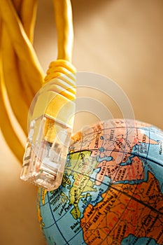 Ethernet cable and globe