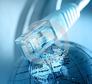 Ethernet cable and globe