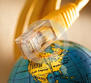 Ethernet cable and globe