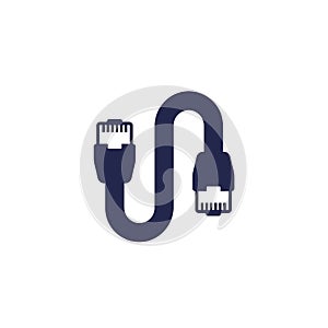 ethernet cable icon, rj45 plugs