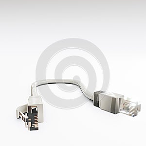 ethernet cable isolated on white background
