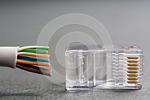 ethernet cable plug connector