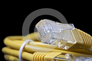 Ethernet cable and RJ45 plug connector