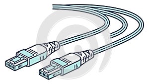 Ethernet Cables, Essential Network Connectivity, vector design Generative AI
