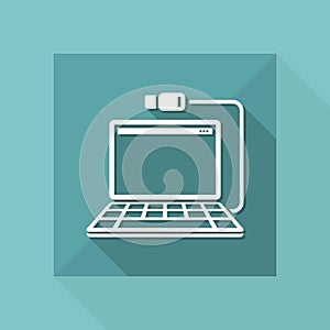 Ethernet computer cable - Flat minimal icon