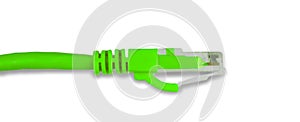 Ethernet lime green patch cord with rj-45 connector