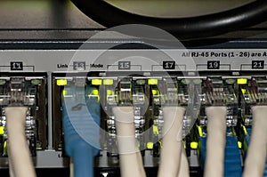 Ethernet Network Switch with ethernet cables