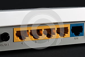 Ethernet port on the back of the router