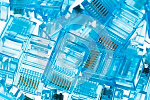 Ethernet rj45 blue lan plugs