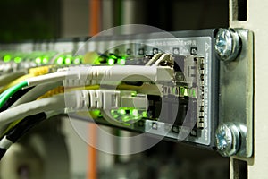 Ethernet switch on a rack