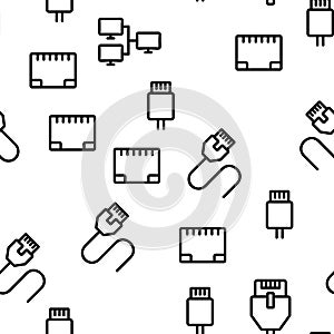 Ethernet Vector Seamless Pattern