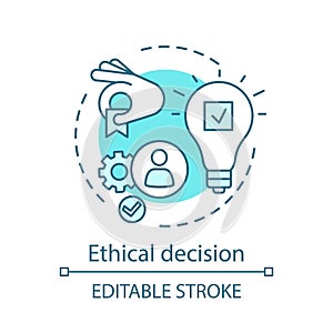 Ethical decision concept icon