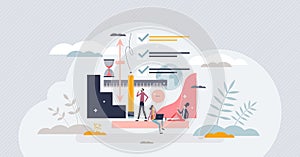 Ethical design for products with high morale principle tiny person concept photo