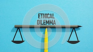 Ethical dilemma is shown using the text