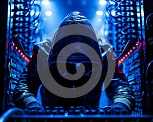 Ethical Hacker infiltrating a supercomputer