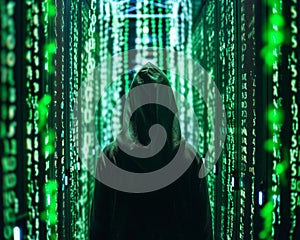 Ethical Hacker infiltrating a supercomputer