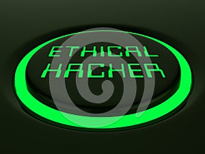 Ethical Hacker Tracking Server Vulnerability 3d Rendering photo