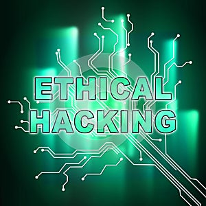 Ethical Hacking Data Breach Tracking 2d Illustration