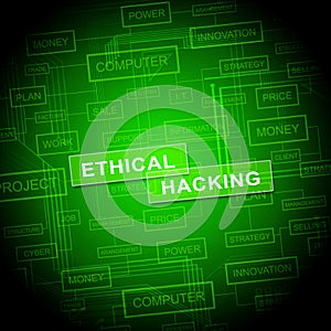 Ethical Hacking Data Breach Tracking 2d Illustration