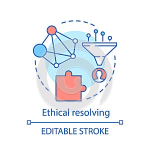 Ethical resolving concept icon