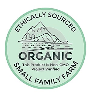 Ethically sourced organic small family farm label
