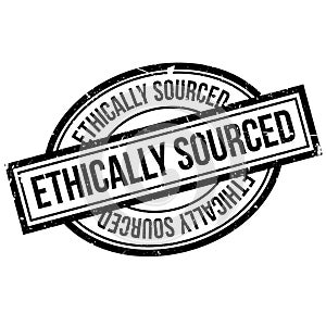 Ethically Sourced rubber stamp