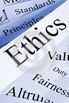 Ethics Concept in Words