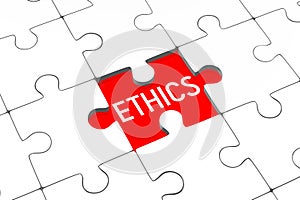 Ethics - jigsaw puzzle pieces