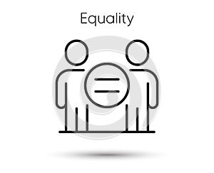 Ethics line icon. Equal balance sign. Gender equality symbol. Vector