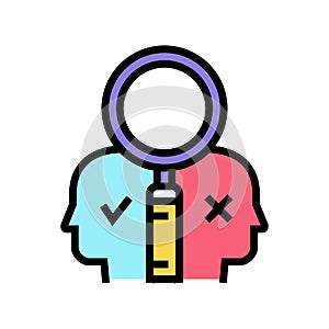 ethics philosophy color icon vector illustration