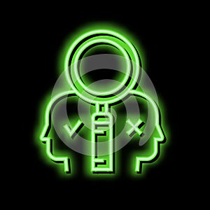 ethics philosophy neon glow icon illustration