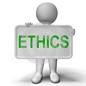 Ethics Sign Showing Values Ideology And Principles photo