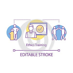 Ethics training concept icon