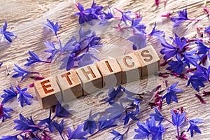 Ethics on the wooden cubes