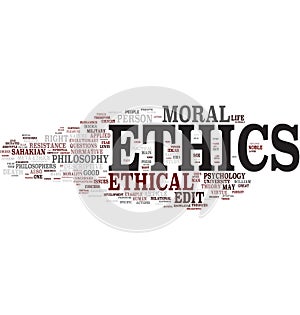 Ethics word cloud