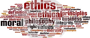 Ethics word cloud