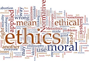 Ethics word cloud