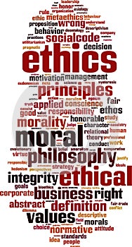 Ethics word cloud