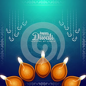 Ethinc cultural Happy Diwali festival greeting background