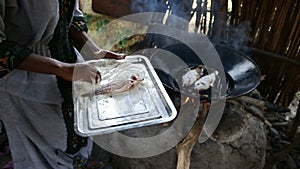 Ethiopia, Bahir Dar, January 2015: Traditional Cooking, EDITORIAL