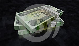 Ethiopia Birr money banknotes pack 3d illustration