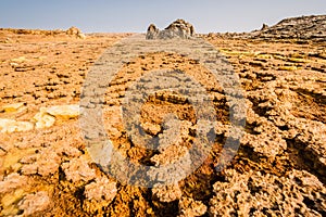 Ethiopia, Danakil depression, geological formations