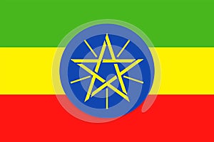 Ethiopia Flag Vector Flat Icon