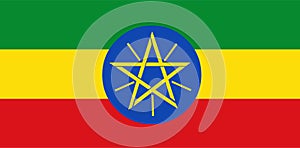 Ethiopia flag vector.Illustration of Ethiopia flag