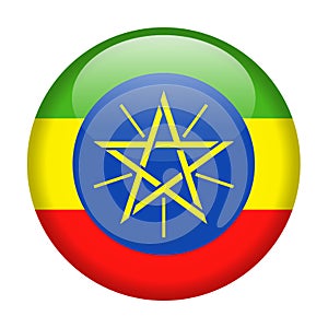 Ethiopia Flag Vector Round Icon